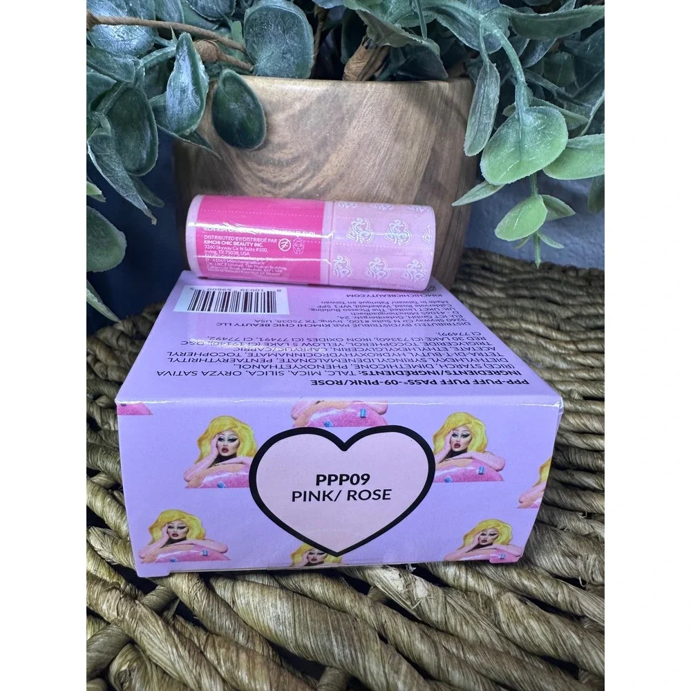 KimChi Chic‎ Puff Puff Pass Set & Bake Powder Pink Rose Lip Cheek Stick